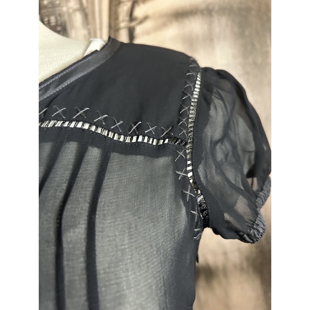 Anthropologie Maeve  Black   Witchy  Fairy Dress Size 4  Goth Whims - Picture 10 of 10